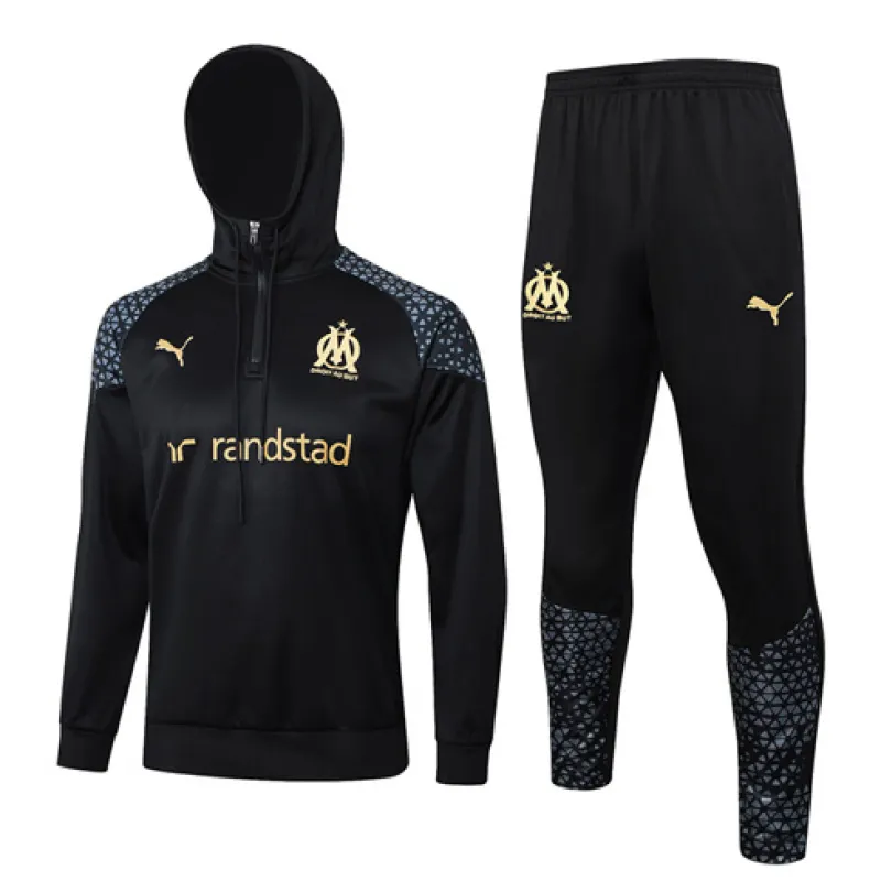 Traje deportivo con capucha de Olympique de Marseille 2024/25 - Negro