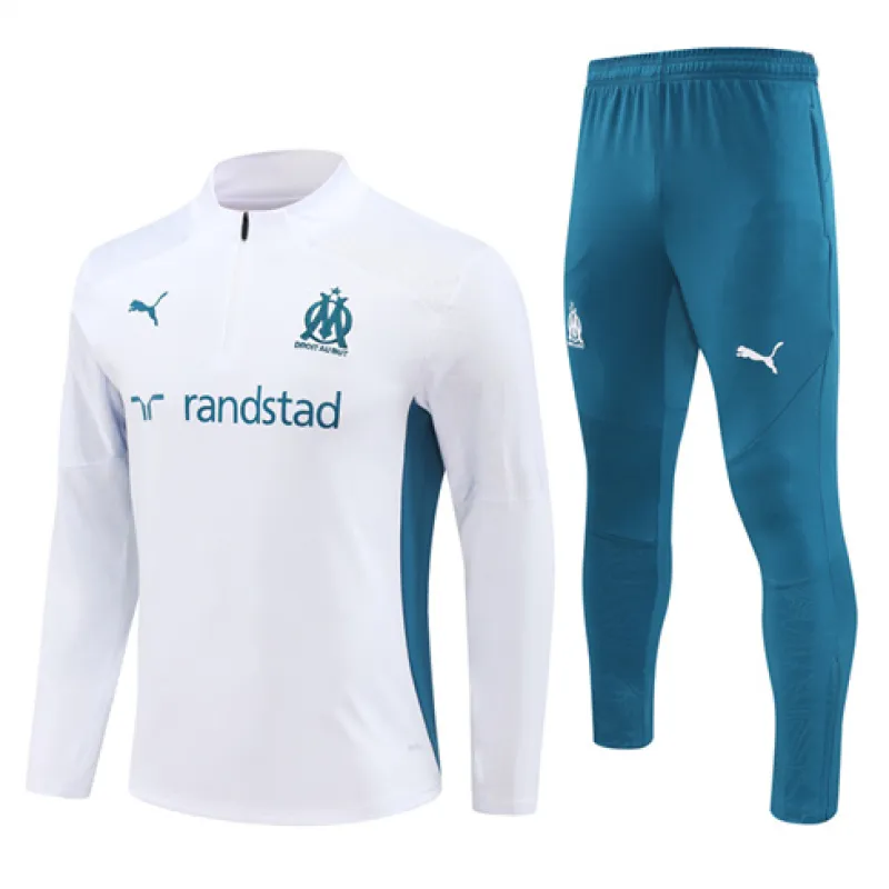 Combinaison de sport pour enfants d'Olympique de Marseille pour 2024/25 - Blanc