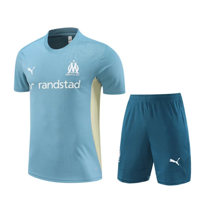 Maillot d'entraînement + shorts pour enfants d'Olympique de Marseille pour 2024/25 - Vert