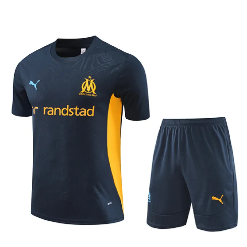 Maglia di allenamento e pantaloncini per bambini di Olympique de Marseille per 2024/25 - Blu
