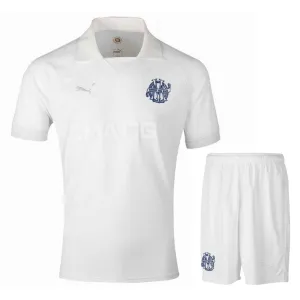 Jeu de maillot et de short pour enfants de Marseille 2024/25 édition commémorative du 125ème anniversaire - Blanc