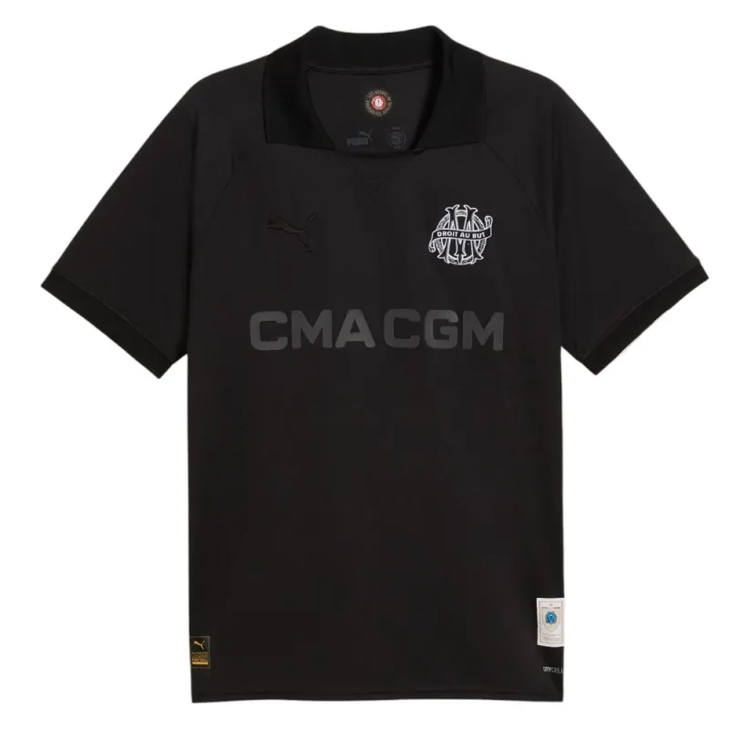 Maillot pour enfants de Marseille 2024/25 édition commémorative du 125ème anniversaire - Noir
