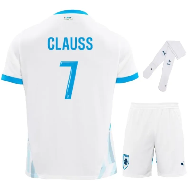 Set de camiseta para niños de casa 2024/25 de Clauss Marsella - Blanco​