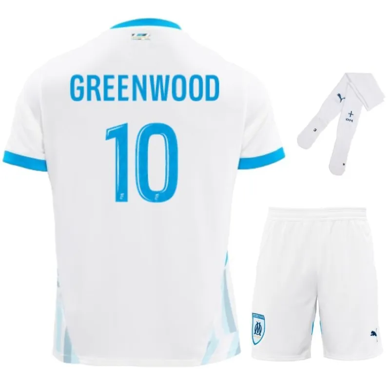 Set de camiseta para niños de casa 2024/25 de GREENWOOD Marsella - Blanco