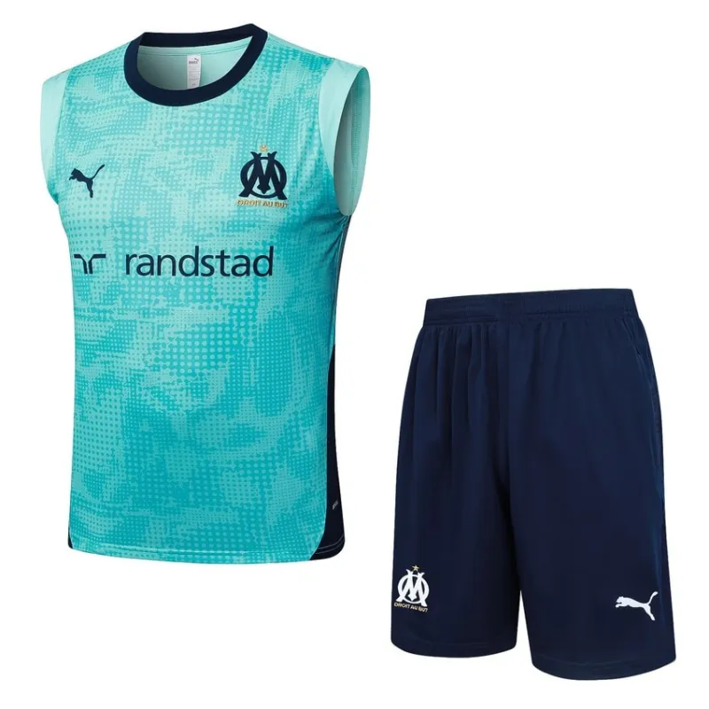 Marseille 2025/26 Conjunto de pantalones cortos y camiseta sin mangas - Azul