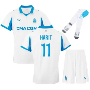 Marseille HARIT Kids' Jersey Set 2025/26 Home - White