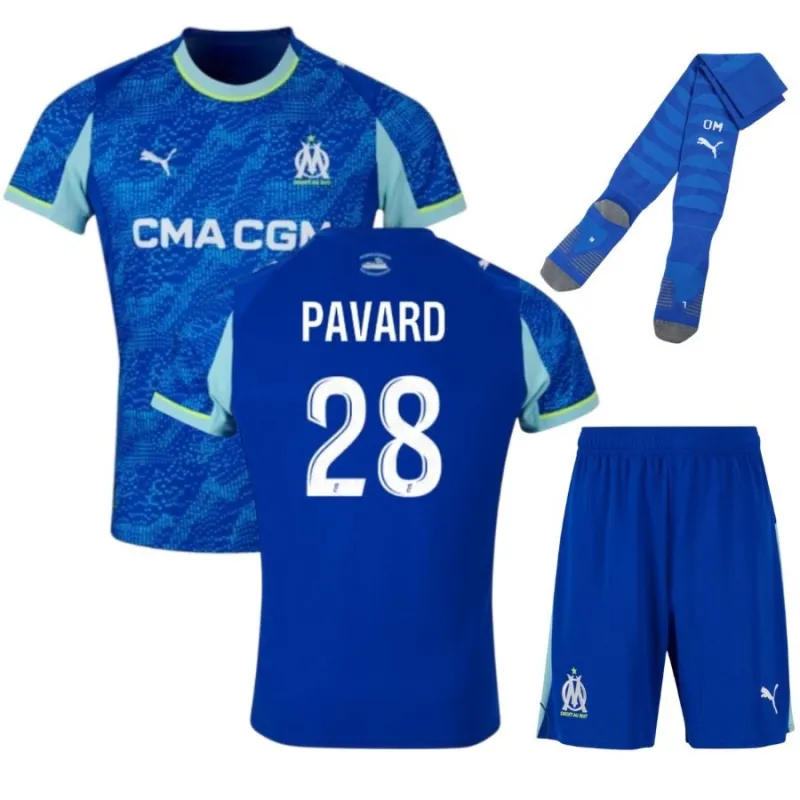 Marseille PAVARD 2025/26 Maillot Third Enfant - Bleu