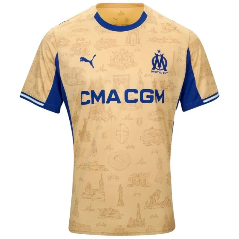 Marseille 2025/26 Kids Fourth Kit Set - Beige