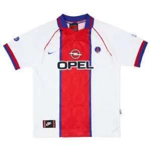 Paris Saint-Germain 1996/97 Maglia da trasferta retrò - Bianca/Rossa