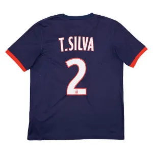 Paris Saint-Germain T.SILVA 2013/14 Camiseta retro local - Azul/Roja