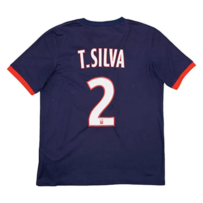 Paris Saint-Germain T.SILVA 2013/14 Retro Home Jersey - Blue/Red