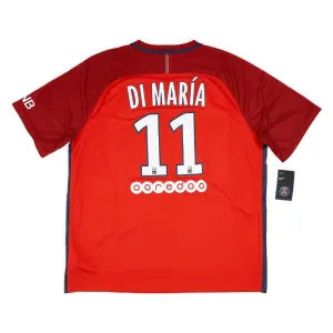 Paris Saint-Germain DI MARIA 2016/17 Camiseta retro visitante - Roja