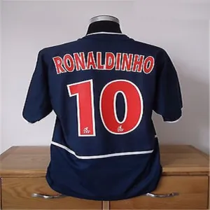 Nº10 Ronaldinho, Paris Saint - Germain Retro 2002/03 Partido en Casa - Azul