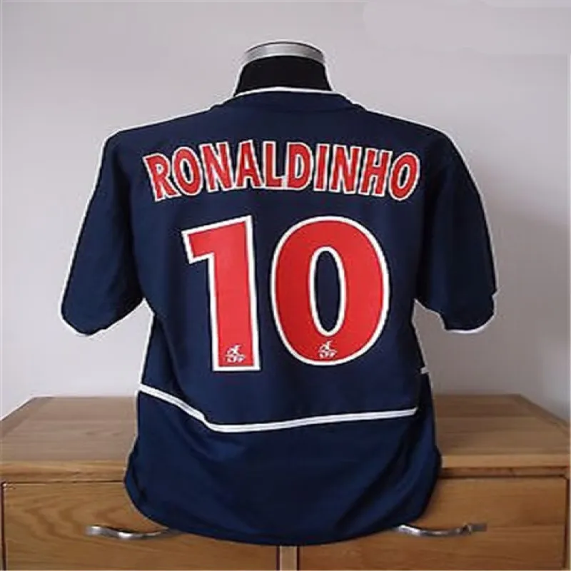 No.10 Ronaldinho, Paris Saint - Germain Retro 2002/03 Home - Blue