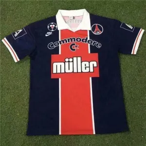 Camiseta retro de Paris Saint - Germain 1991/92 Partido en Casa - Azul