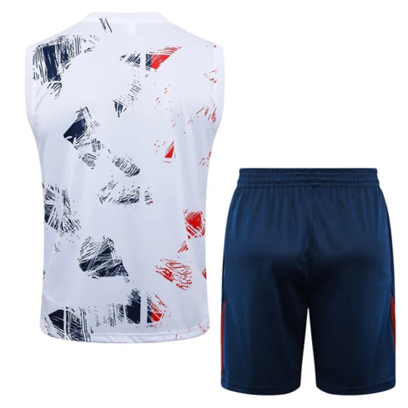 Conjunto de pantalones cortos y chaleco de Paris Saint-Germain 2024/25 - Blanco