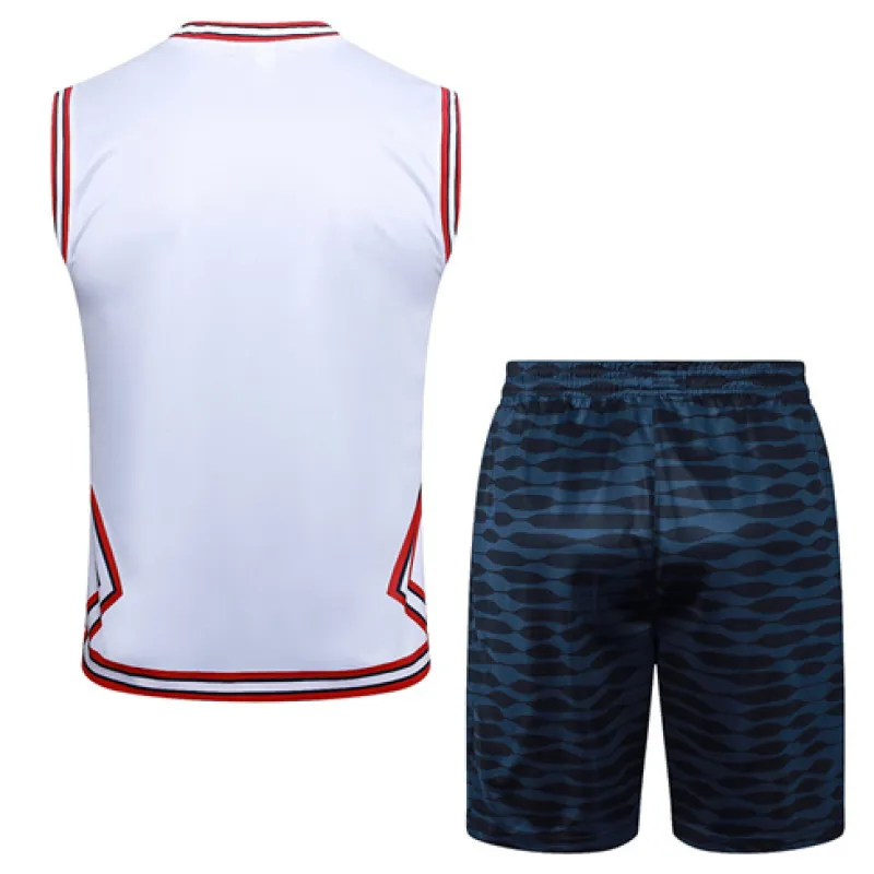 Set di pantaloncini e gilet di Paris Saint-Germain 2024/25 - Bianco