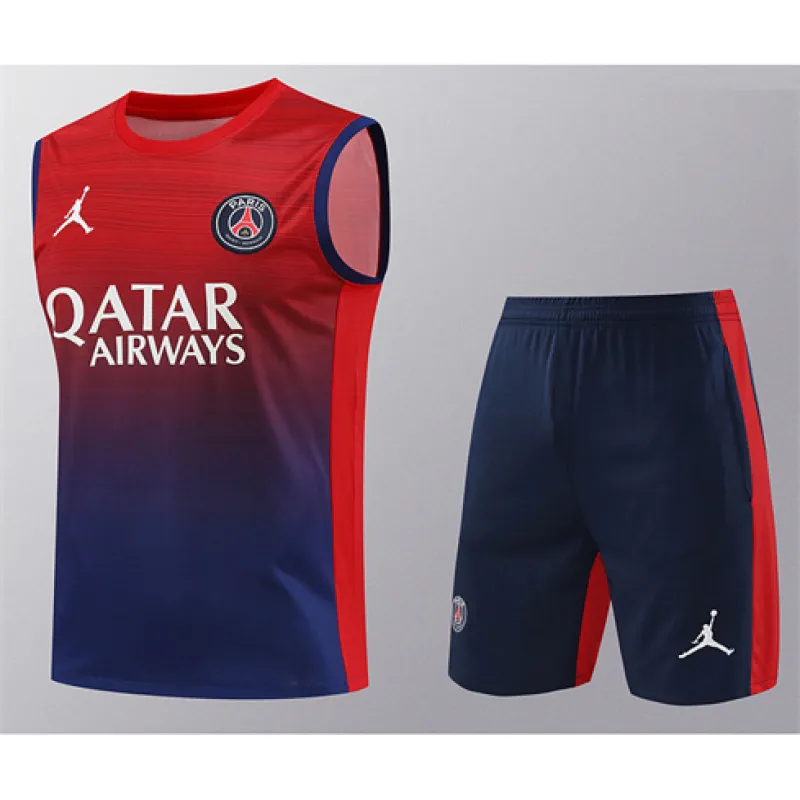 Conjunto de pantalones cortos y chaleco de Paris Saint-Germain 2024/25 - Rojo