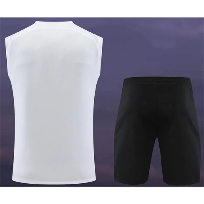 Conjunto de pantalones cortos y chaleco de Paris Saint-Germain 2024/25 - Blanco