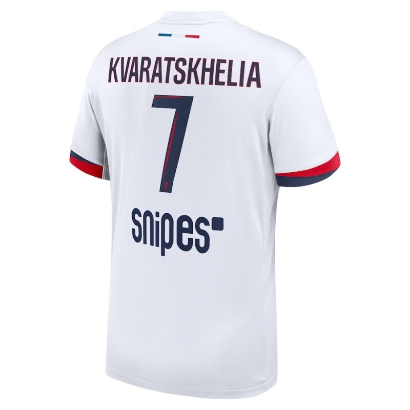 Khvicha Kvaratskhelia's Paris Saint - Germain 2024/25 Away Kit - White