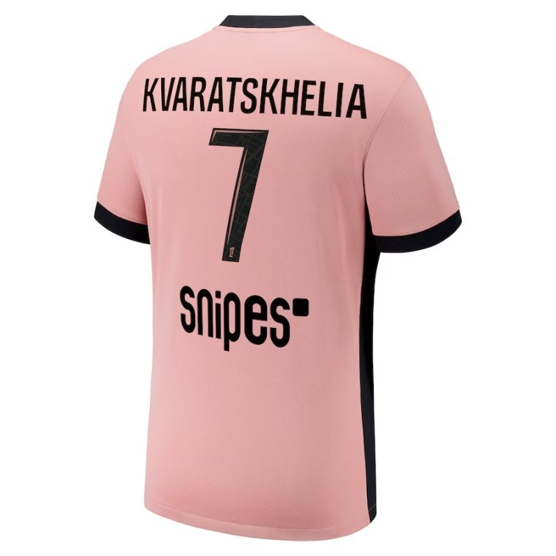 Khvicha Kvaratskhelia's Paris Saint - Germain 2024/25 Third Kit - Pink