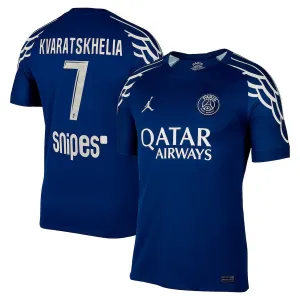 Khvicha Kvaratskhelia's Paris Saint - Germain 2024/25 Fourth Kit - Blue