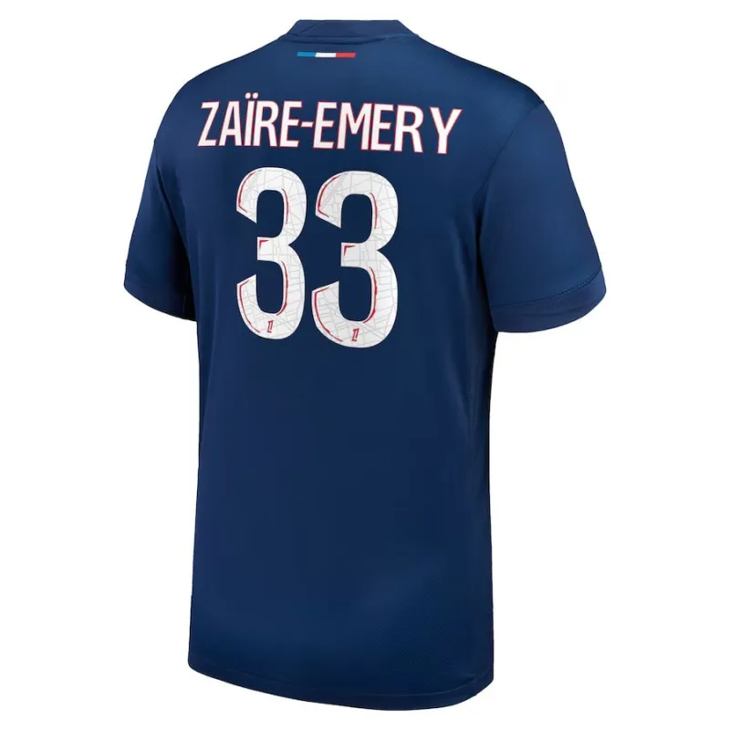 Jeu de kit domicile 2024/25 pour enfants de Paris Saint - Germain du joueur Warren Zaire - Emery - Bleu