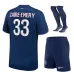 Jeu de kit domicile 2024/25 pour enfants de Paris Saint - Germain du joueur Warren Zaire - Emery - Bleu
