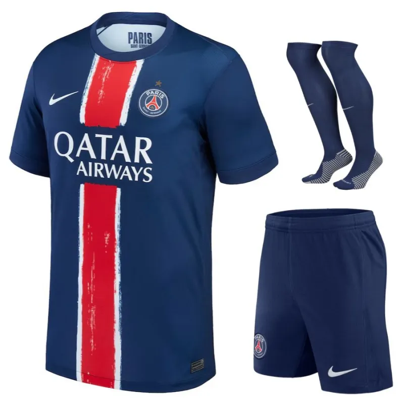 Paris Saint-Germain 2024/25 kids home 1-star jersey set blue