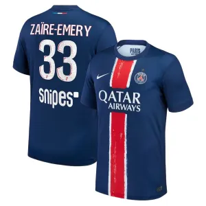 Paris Saint-Germain ZAÏRE-EMERY 2024/25 Maglia di casa con una stella- Blu