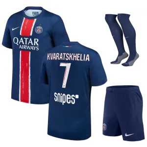 Paris Saint - Germain KVARATSKHELIA 2024/25 Maglia - tuta per bambini di casa con una stella