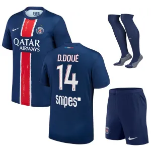 Paris Saint - Germain D.DOUÉ 2024/25 Maglia - tuta per bambini di casa con una stella- Blu