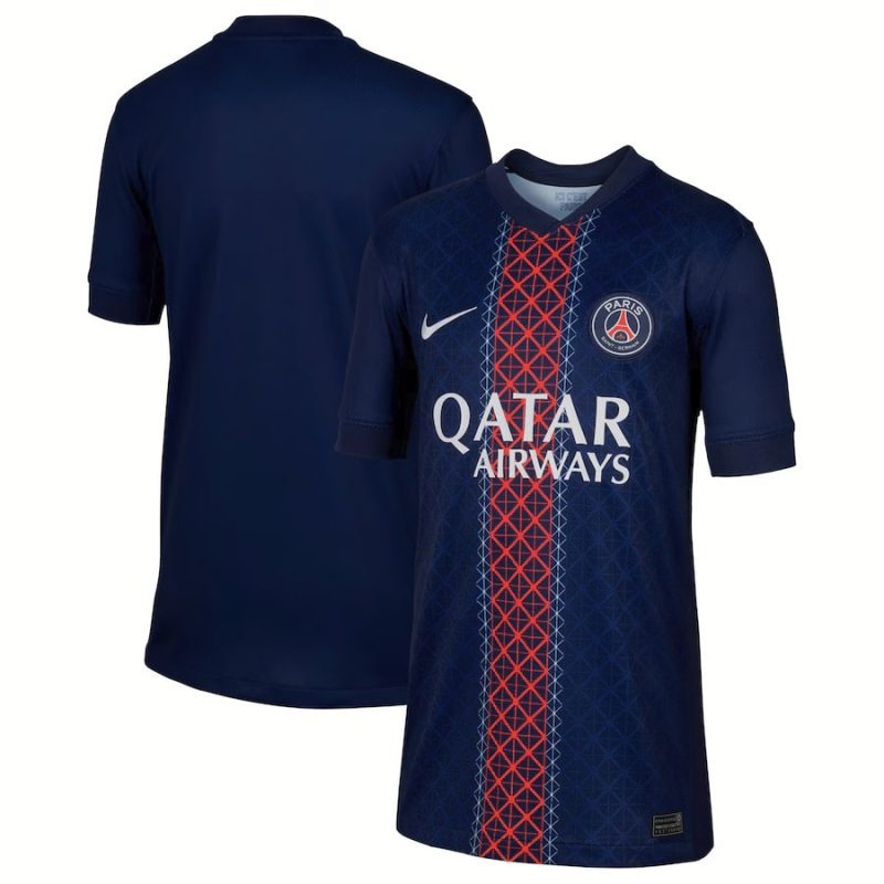 Paris Saint-Germain Kids' 2025/26 Home Jersey - Blue/Red