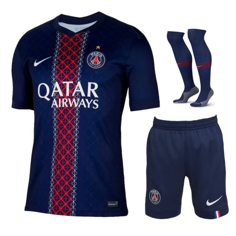 Paris Saint-Germain 2025/26 Kinder Heimtrikot Set 1 Stern blau