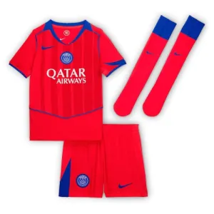 Paris Saint-Germain 2025/26 Children’s Third Kit Jersey - Red