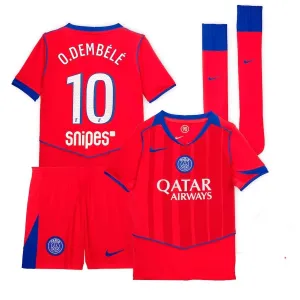 Paris Saint-Germain O.DEMBELE Set Terza Maglia Bambino 2025/26 - Rossa