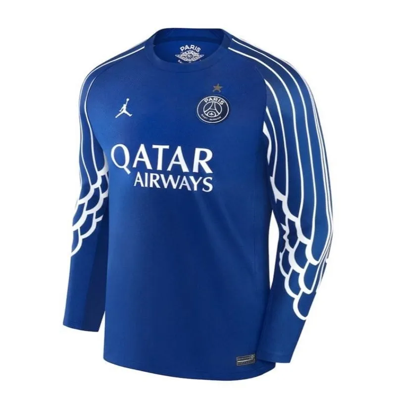 PSG 2025/26 UCL Fourth Long Sleeve Jersey Blue