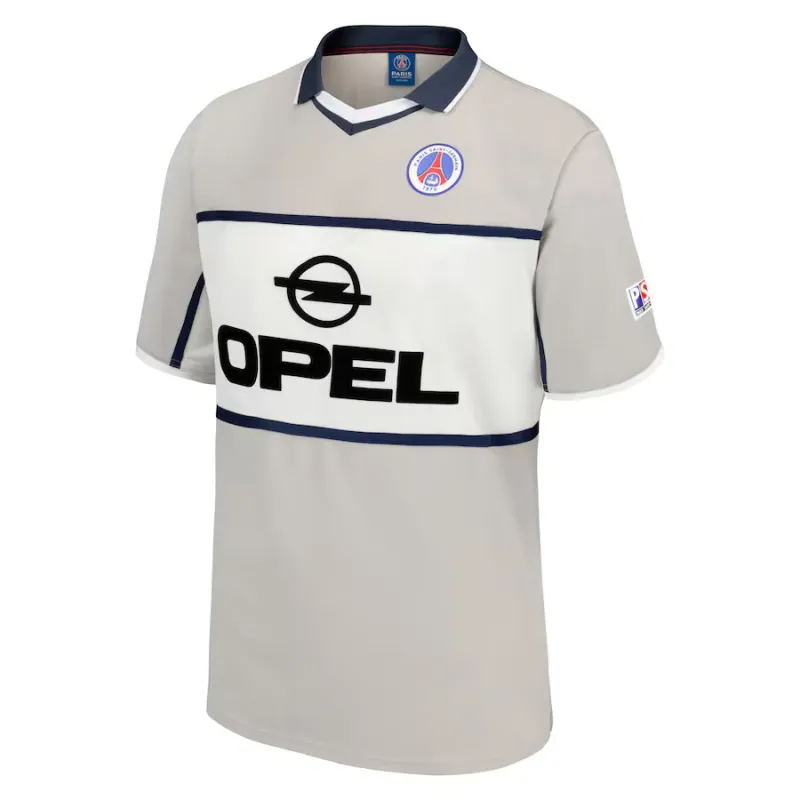 Paris Saint-Germain 2001/02 Away Retro Traditional Jersey - Gray