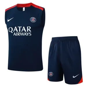 Completo Pantaloncini e Canotta Paris Saint-Germain 2025/26 - Blu/Rosso