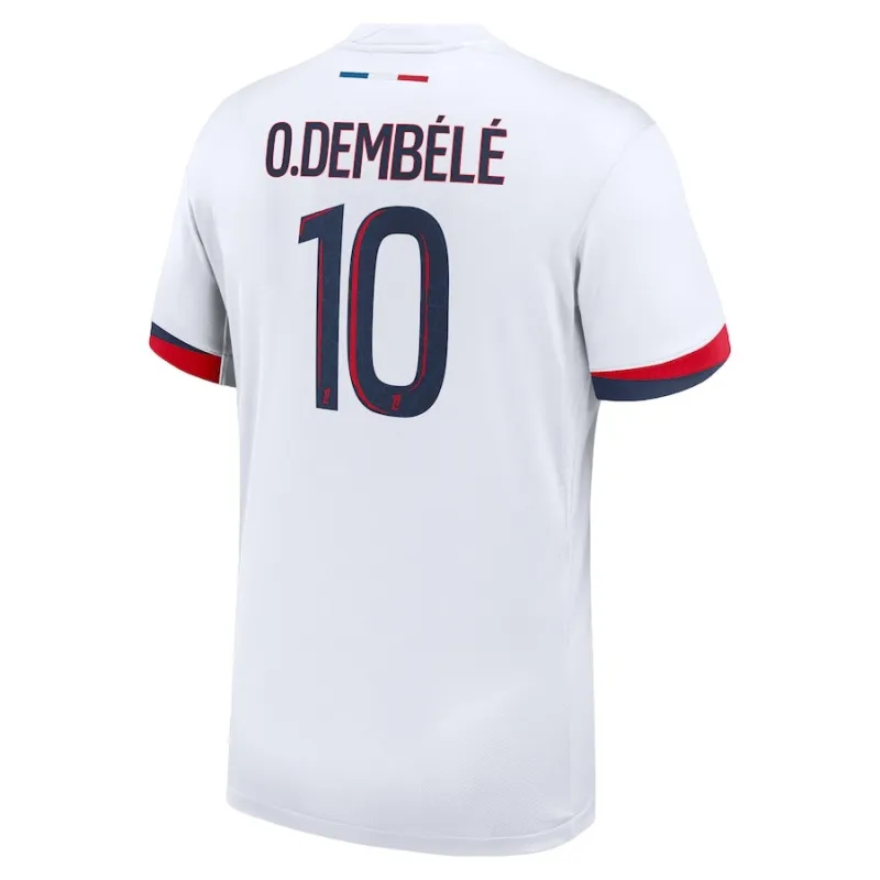 Paris Saint-Germain O.DEMBÉLÉ 2025/26 Away Kids Kit Jersey - White