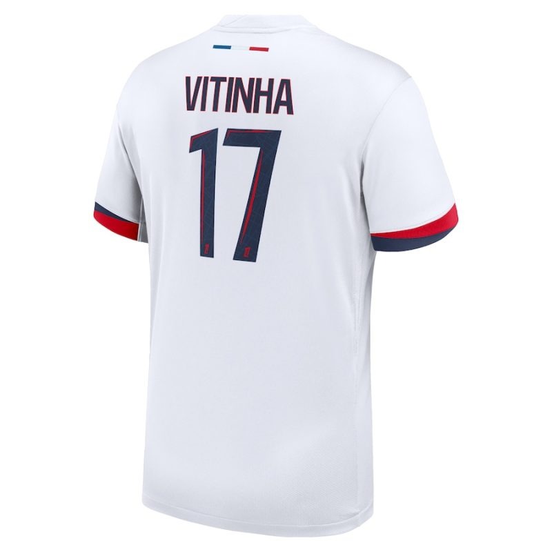 Paris Saint-Germain VITINHA 2025/26 Maglia trasferta bambini - Bianca