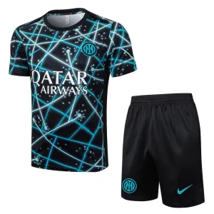Paris Saint-Germain 2025/26 Maglia da allenamento + Pantaloncini - Nera/Blu