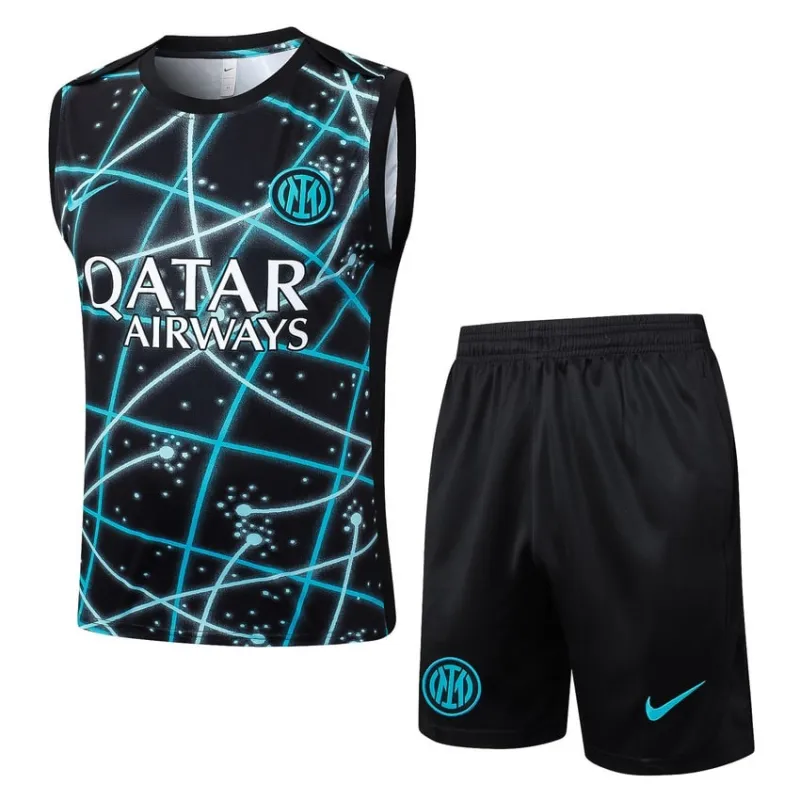 Paris Saint-Germain 2025/26 Shorts and Tank Top Set - Black/Blue