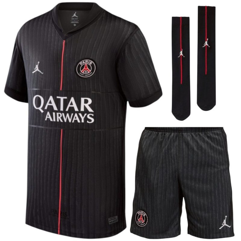 Paris Saint-Germain 2025/26 Fourth Kids Kit - Black