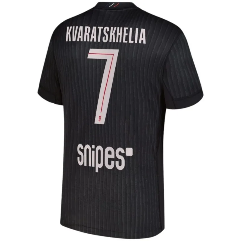 Paris Saint-Germain KVARATSKHELIA 2025/26 Kit bambino quarto - Nero