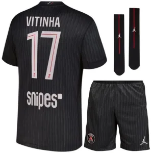 Paris Saint-Germain VITINHA 2025/26 Kit bambino quarto - Nero