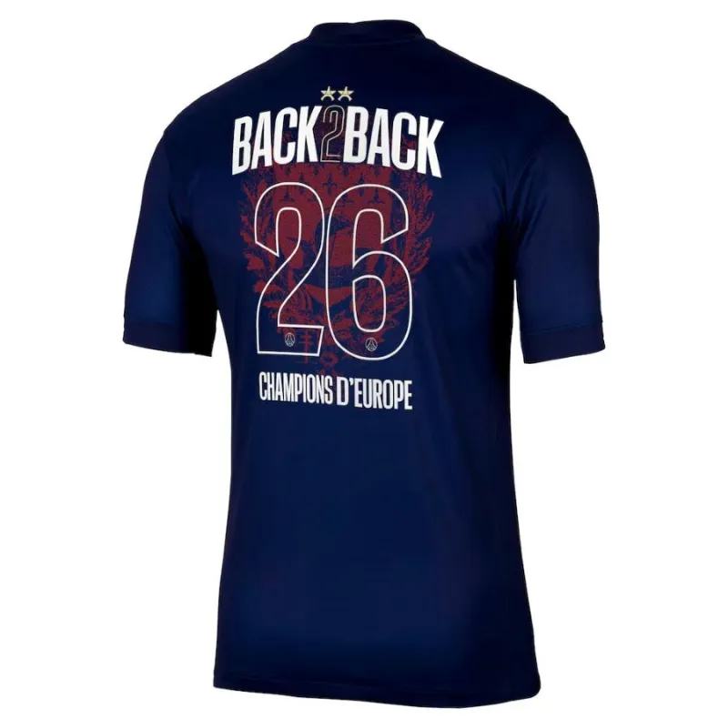 Maillot PSG Domicile 2025/26 2 Étoiles Champion d'Europe