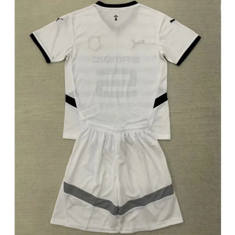 Maillot et shorts pour enfants de Rennes 2024/25 à l'extérieur - Blanc