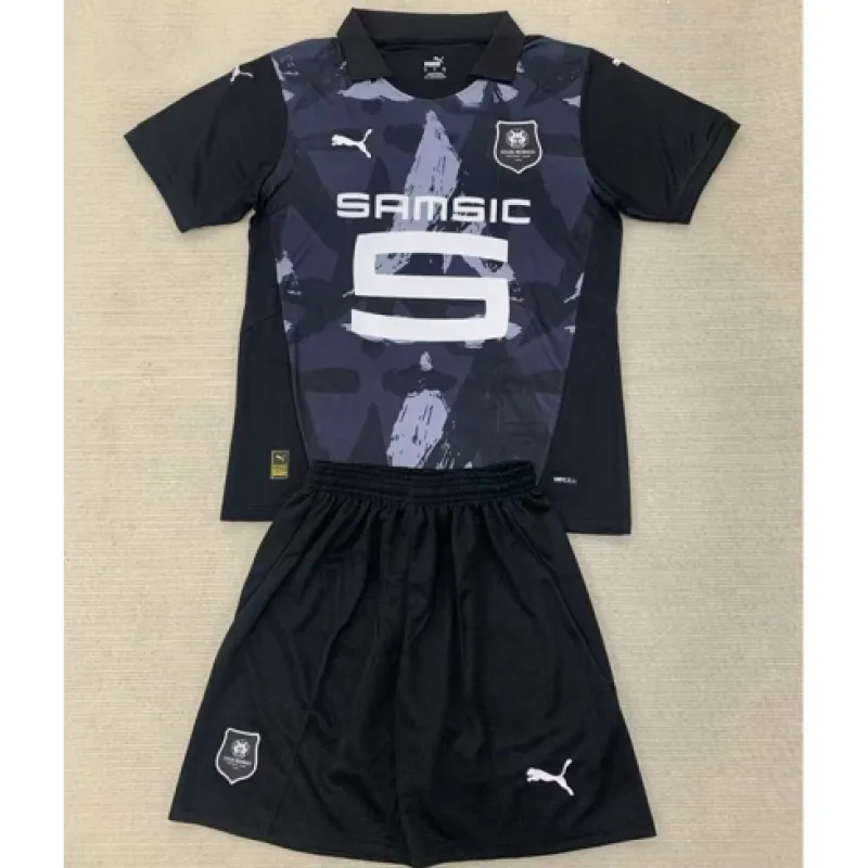 Rennes Kinder Drittes Trikot und Shorts 2024/25 - Schwarz