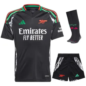 Arsenal 2024/25 Kids' Away Jersey Fan Version Black Set